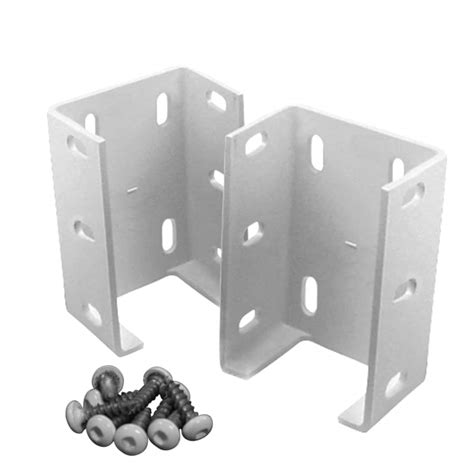 pre-assembled 2-pack white metal aluminum fence brackets|Freedom Bracket Fence Hardware, Parts & Tools .